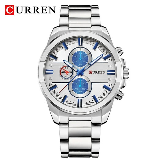 Reloj Curren 8274 Hombre Acero Tres Esferas