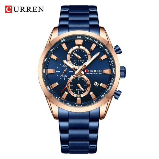 Reloj Curren 8445 Hombre Acero Multifunción