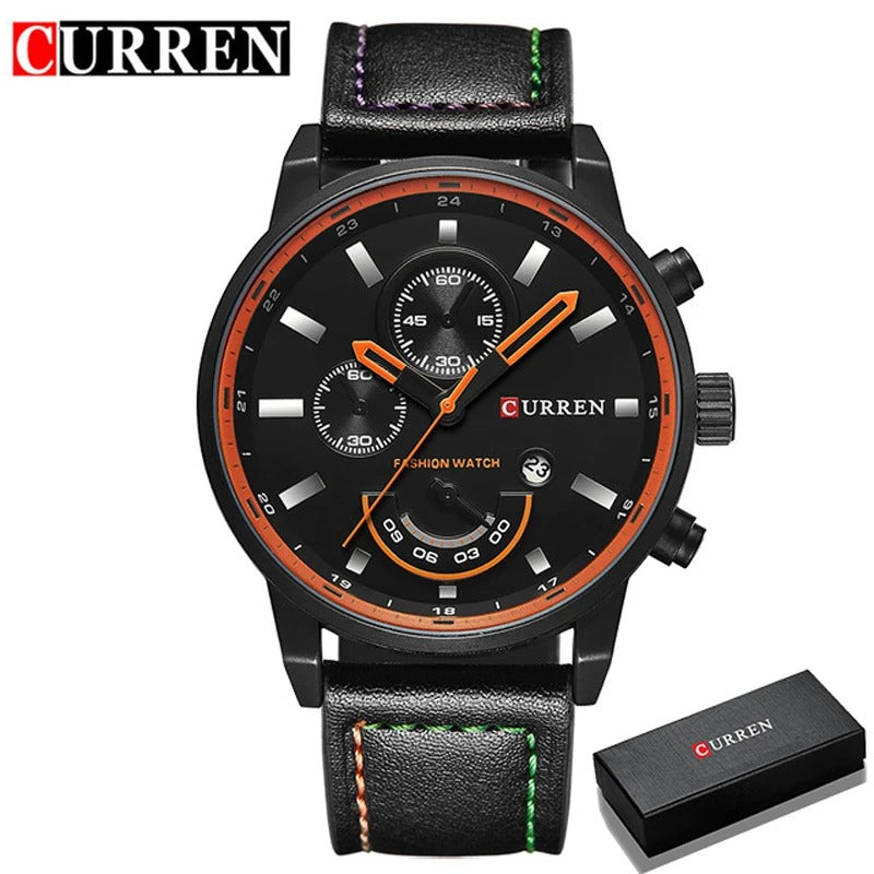 Reloj Curren 8217 Hombre Acero Cronógrafo Delgado