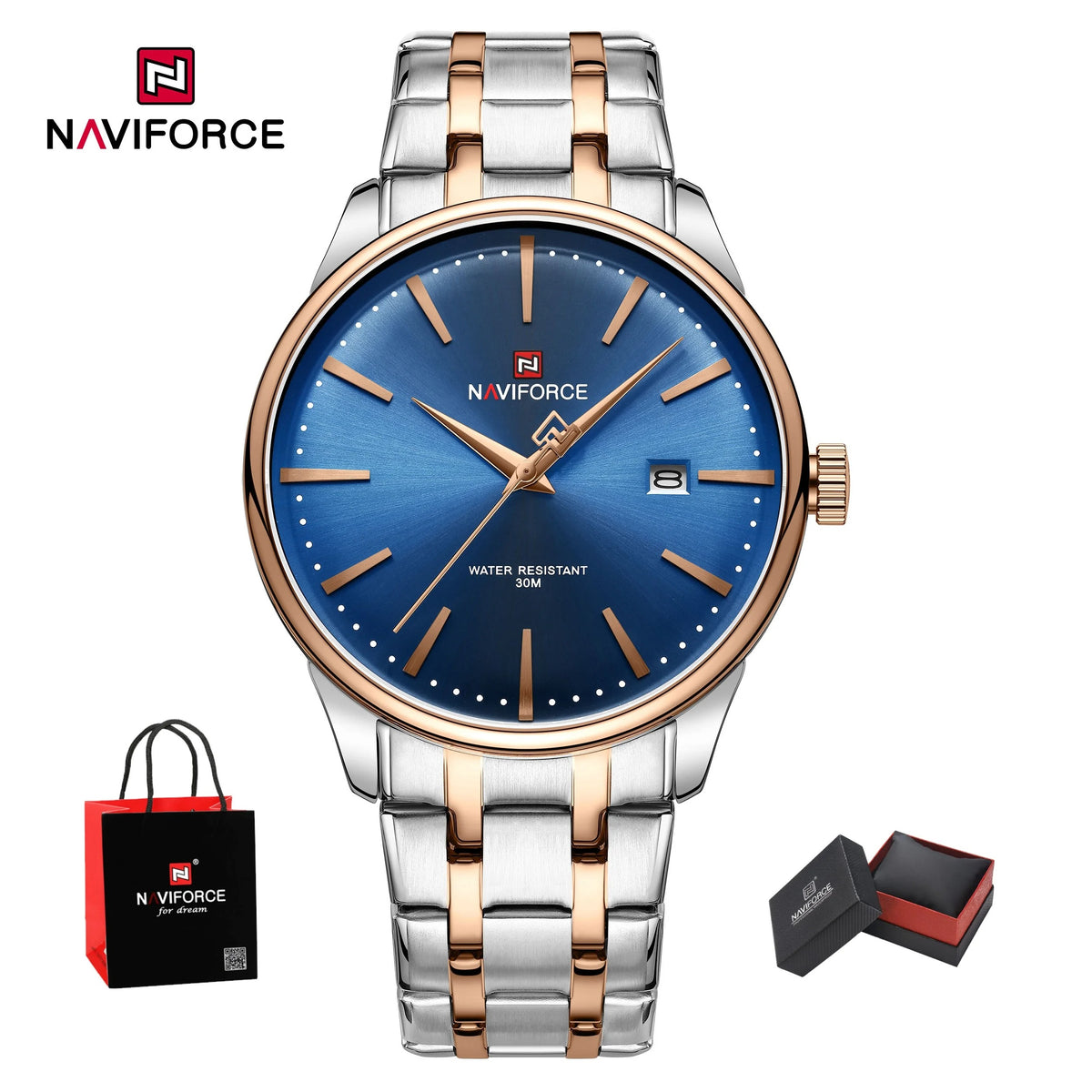 Reloj Naviforce NF9230 Hombre Acero con Caja de Regalo