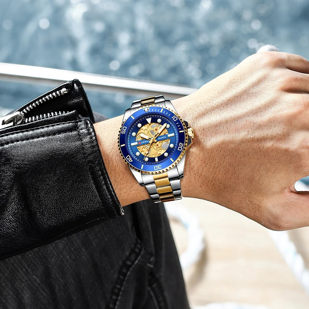 Reloj Curren 8412 Hombre Acero Esfera 3D