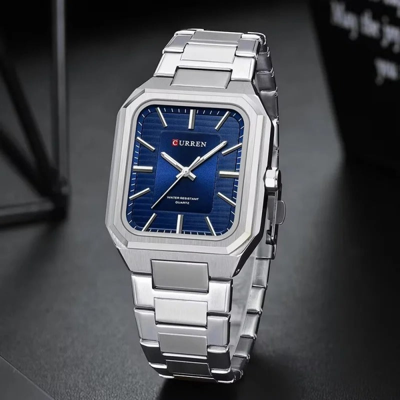 Reloj Curren 8457 Hombre Acero Esfera Cuadrada