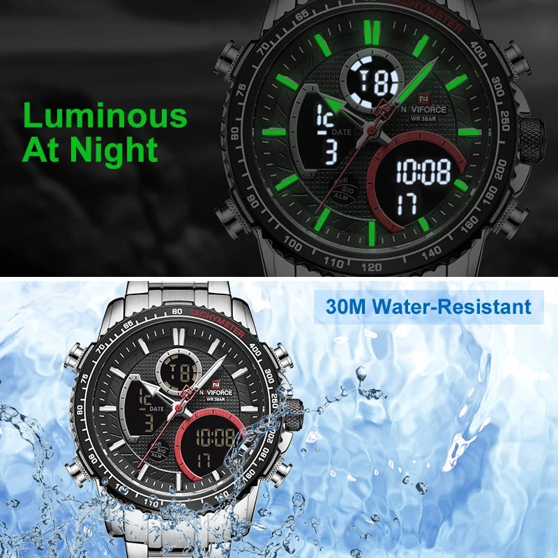 Reloj Naviforce NF9182 Hombre Acero Fase Lunar