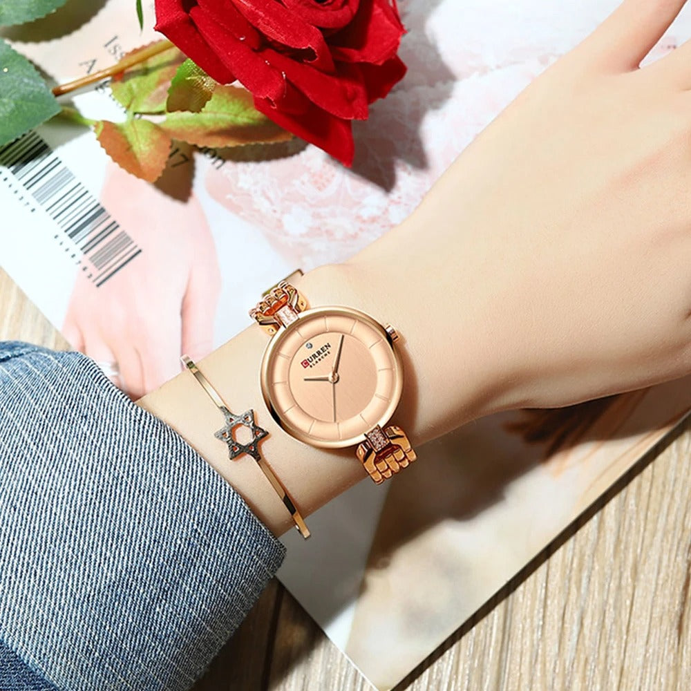 Reloj Curren 9052 Mujer Acero con Cristales