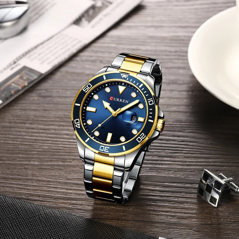 Reloj Curren 8388 Hombre Acero Fecha Automática