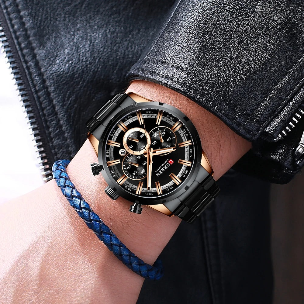 Reloj Curren 8355 Hombre Acero Esfera 3D