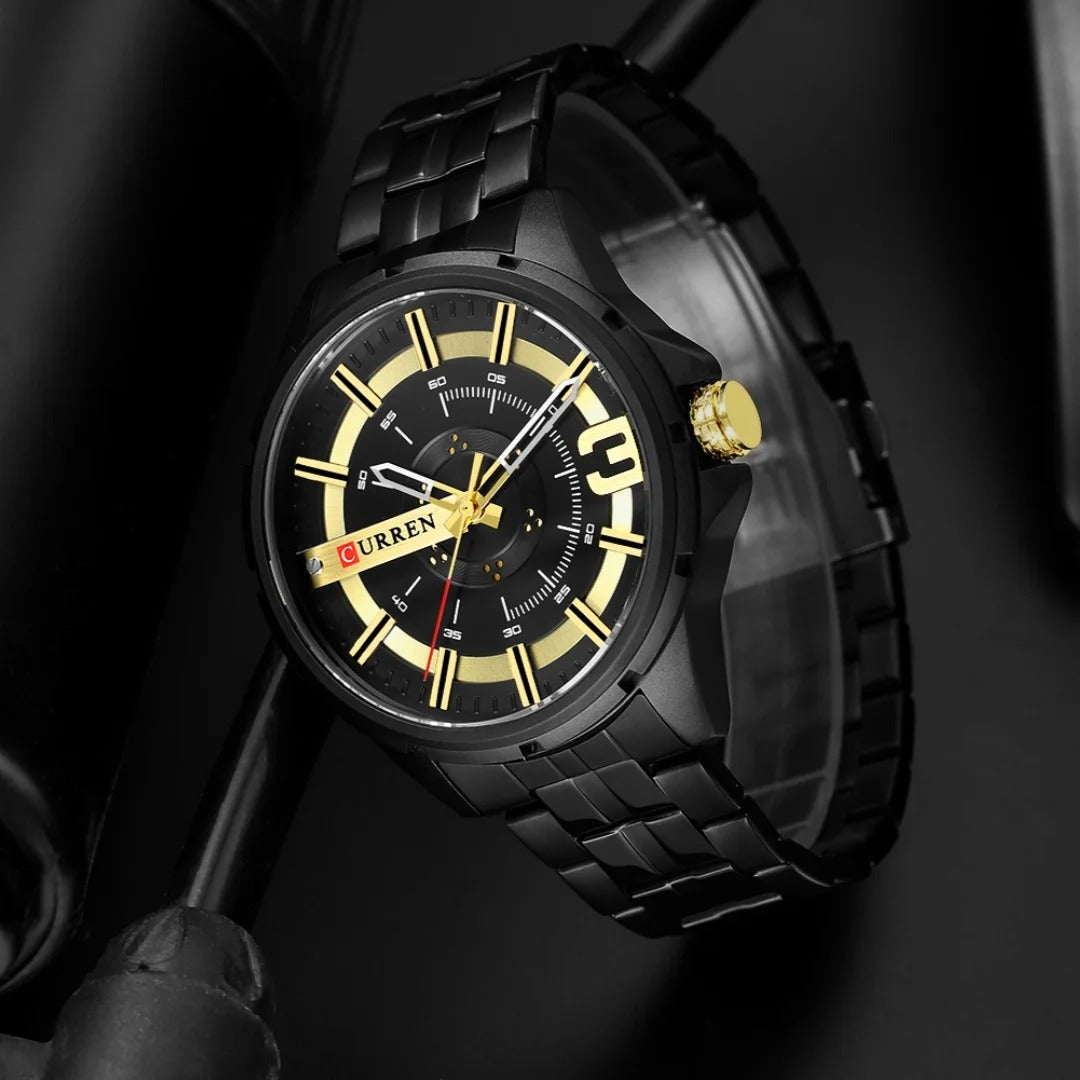 Reloj Curren 8333 Hombre Acero Números Árabes