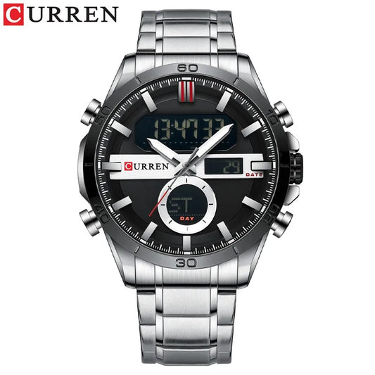 Reloj Curren 8384 Hombre Acero Digital Militar — vista 2 | Foucault Relojes