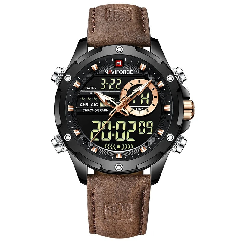 Reloj Dual Analógico Digital — pantalla simultánea | Foucault