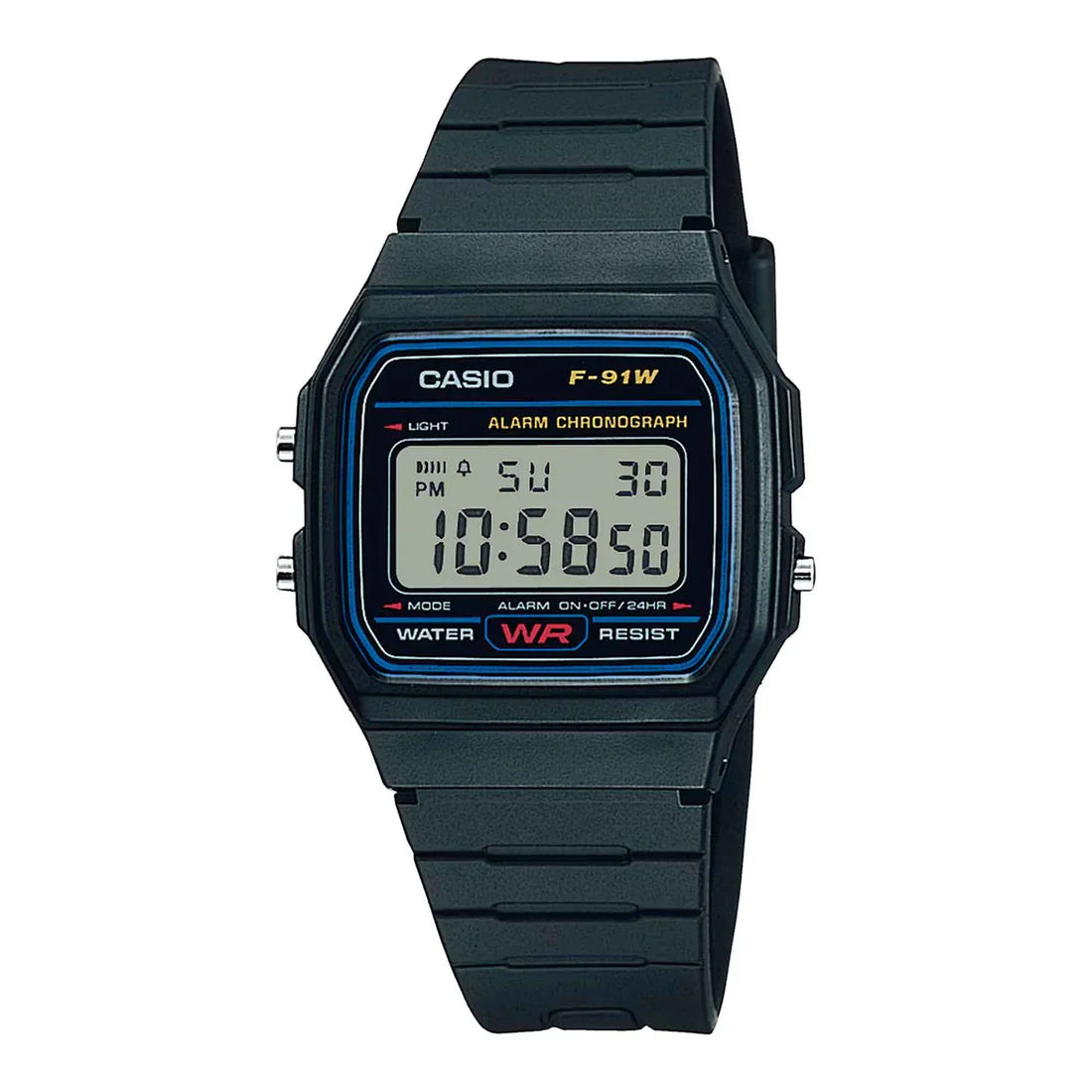 Reloj Casio F-91W digital, ejemplo de reloj digital — Foucault