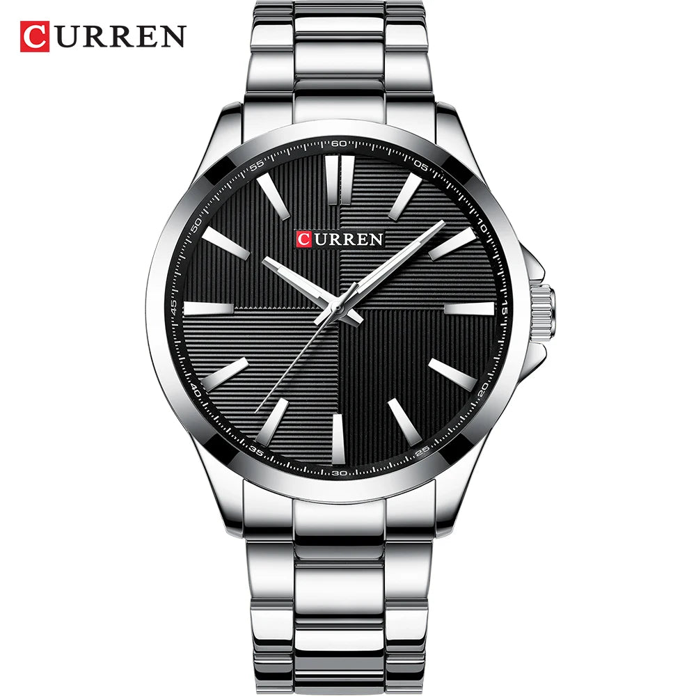 Reloj Curren 8322 de hombre, plateado y negro — Foucault Valdivia