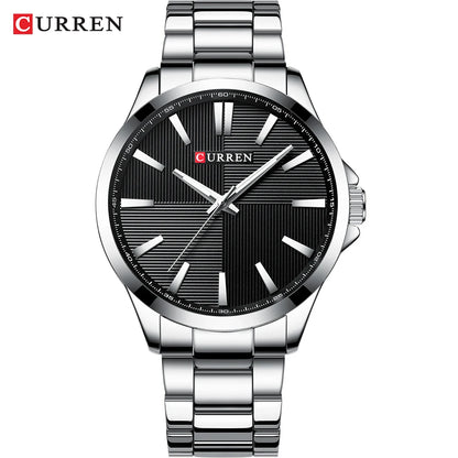 Reloj Curren 8322 de hombre, plateado y negro — Foucault Valdivia