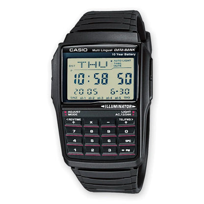 Casio DBC-32-1ADF Databank Reloj Calculadora 2026 – Vintage Digital con Agenda, Hora Mundial y Batería 10 Años