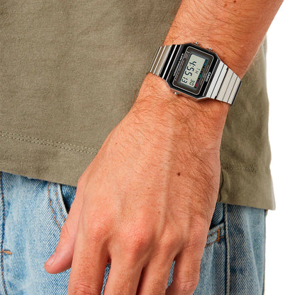 Casio A700W-1ACF Reloj Vintage Slim 2026 – Digital Plateado Ultrafino con Cronómetro, Alarma y Calendario