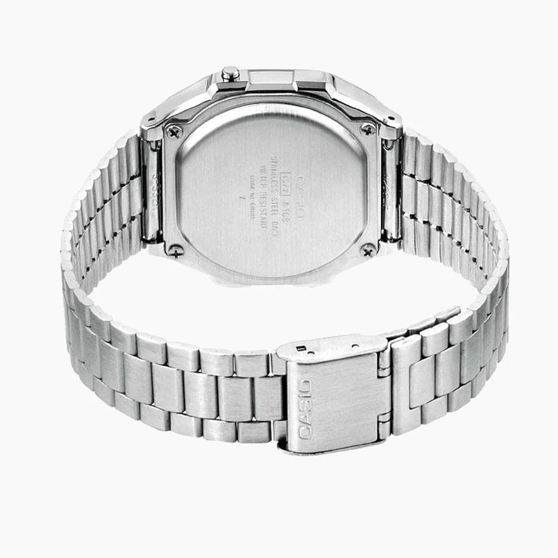 Casio A168WA-1WDF Reloj Vintage 2026 – Digital Plateado con Luz Electroluminiscente, Cronómetro y Alarma
