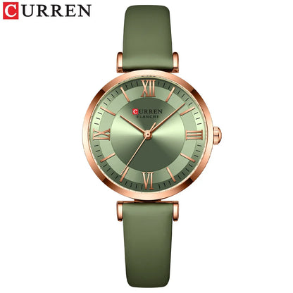 Reloj Curren 9079 de mujer, verde — Foucault Valdivia
