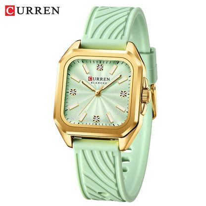 Reloj Curren 9113 de mujer, verde menta — Foucault Valdivia
