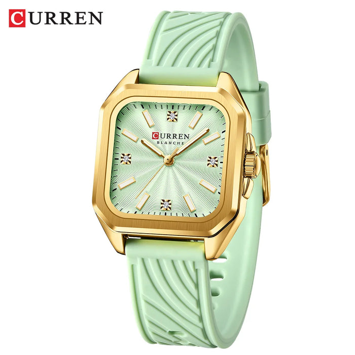 Reloj Curren 9113 de mujer, verde menta — Foucault Valdivia