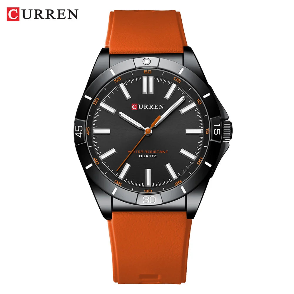Reloj Curren 8449 de hombre, naranja — Foucault Valdivia