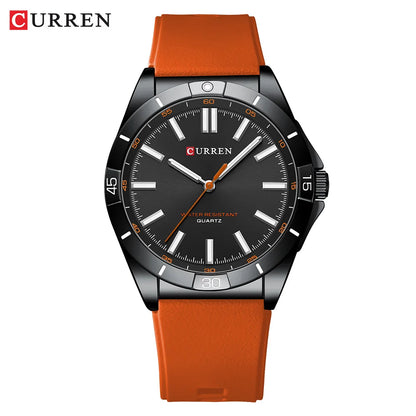 Reloj Curren 8449 de hombre, naranja — Foucault Valdivia