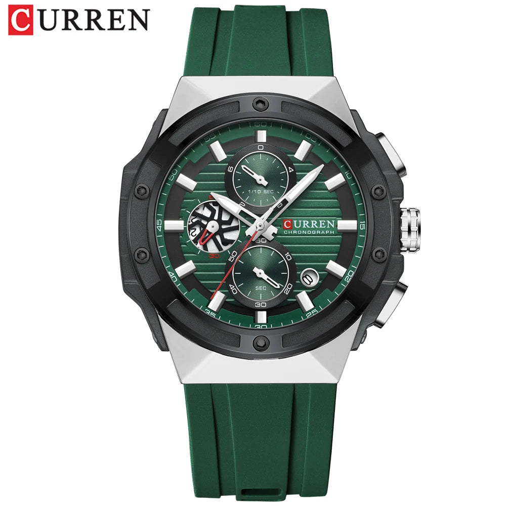 Reloj Curren 8462 de hombre, verde — Foucault Valdivia