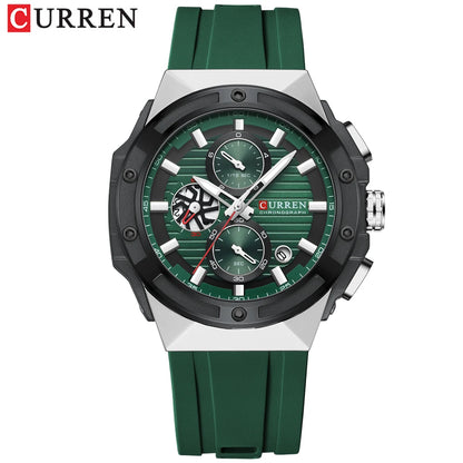 Reloj Curren 8462 de hombre, verde — Foucault Valdivia