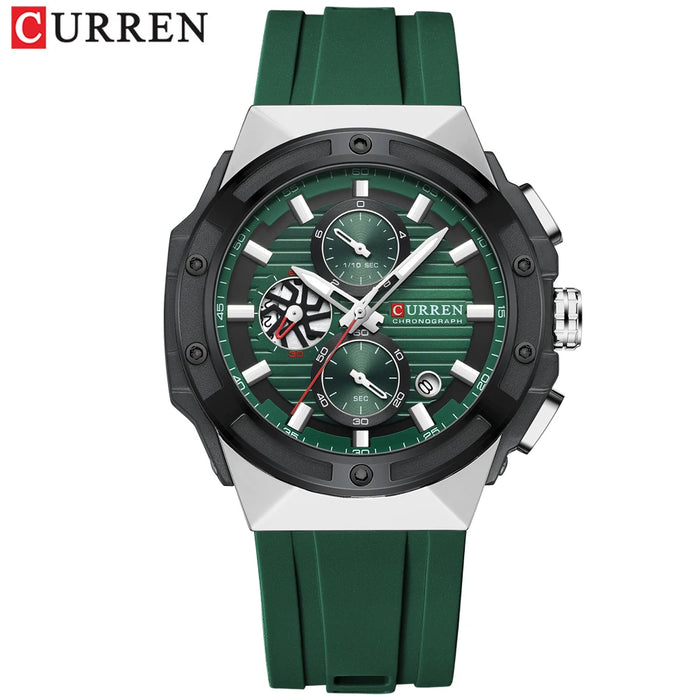 Reloj Curren 8462 de hombre, verde — Foucault Valdivia
