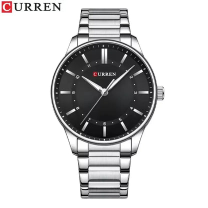 Reloj Curren 8430 de hombre, plateado y negro — Foucault Valdivia
