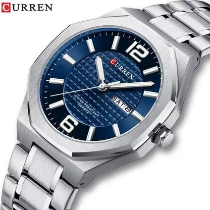 Reloj Curren 8476, detalle de la esfera azul texturizada