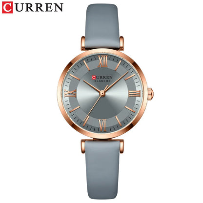 Reloj Curren 9079 de mujer, celeste grisáceo — Foucault Valdivia