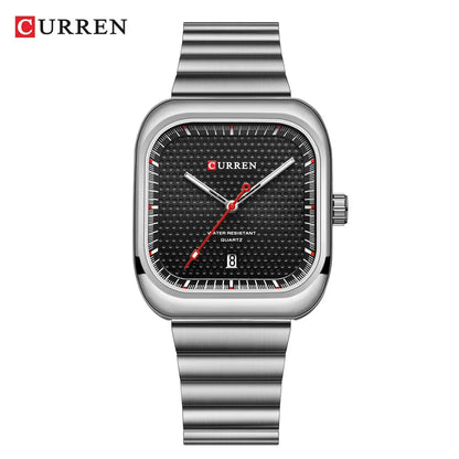 Reloj Curren 8460 de hombre, esfera negra — Foucault Valdivia
