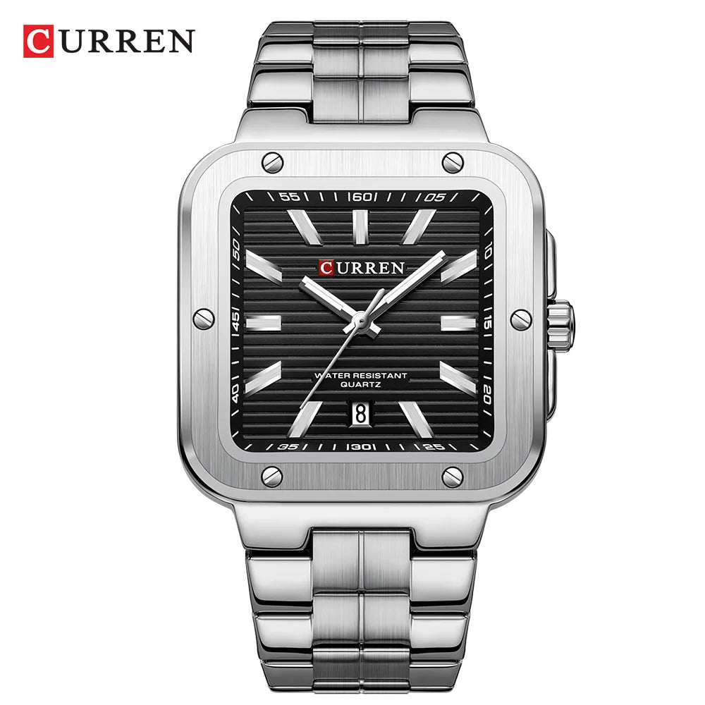 Reloj Curren 8479 de hombre, plateado y negro — Foucault Valdivia