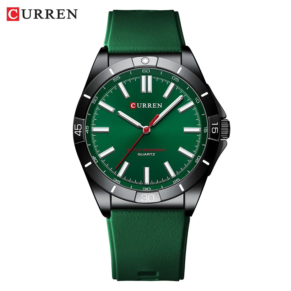 Reloj Curren 8449 de hombre, verde — Foucault Valdivia