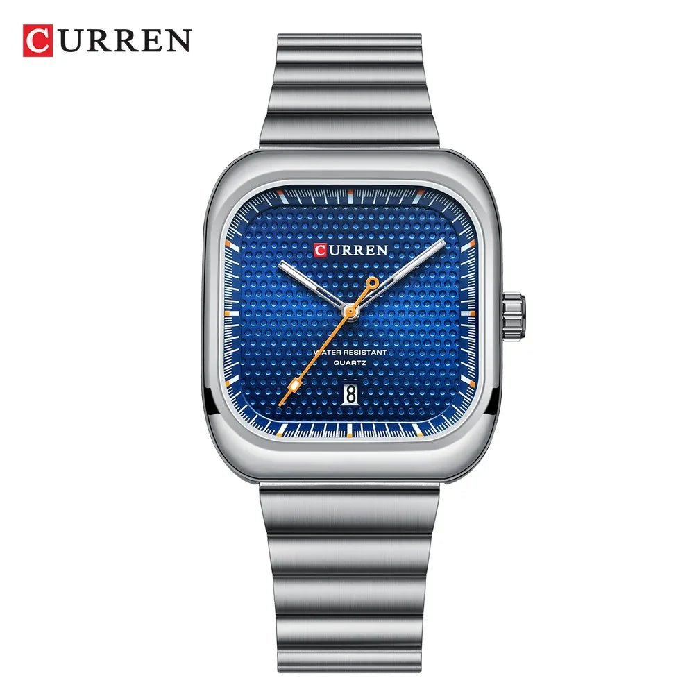 Reloj Curren 8460 de hombre, esfera azul — Foucault Valdivia