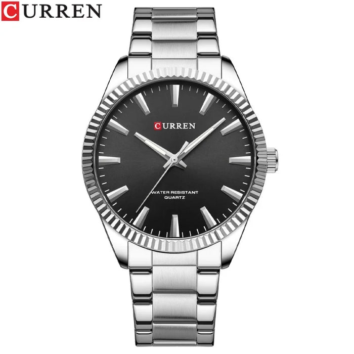 Reloj Curren 8425 de hombre, plateado y negro — Foucault Valdivia