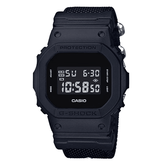 Casio G-Shock DW-5600BBN-1DR Negro – Reloj Vintage Ultra Resistente con Pantalla Negativa y Control Total del Tiempo