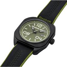 REEBOK RV-BRE-G3-SBIB-GW Brevity Reloj Hombre 2026 – Deportivo Negro/Verde, 100M, Movimiento Citizen, Silicona