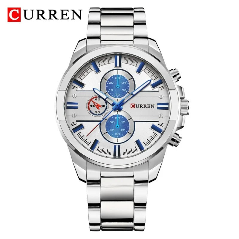Reloj Curren 8274 Hombre Acero Tres Esferas