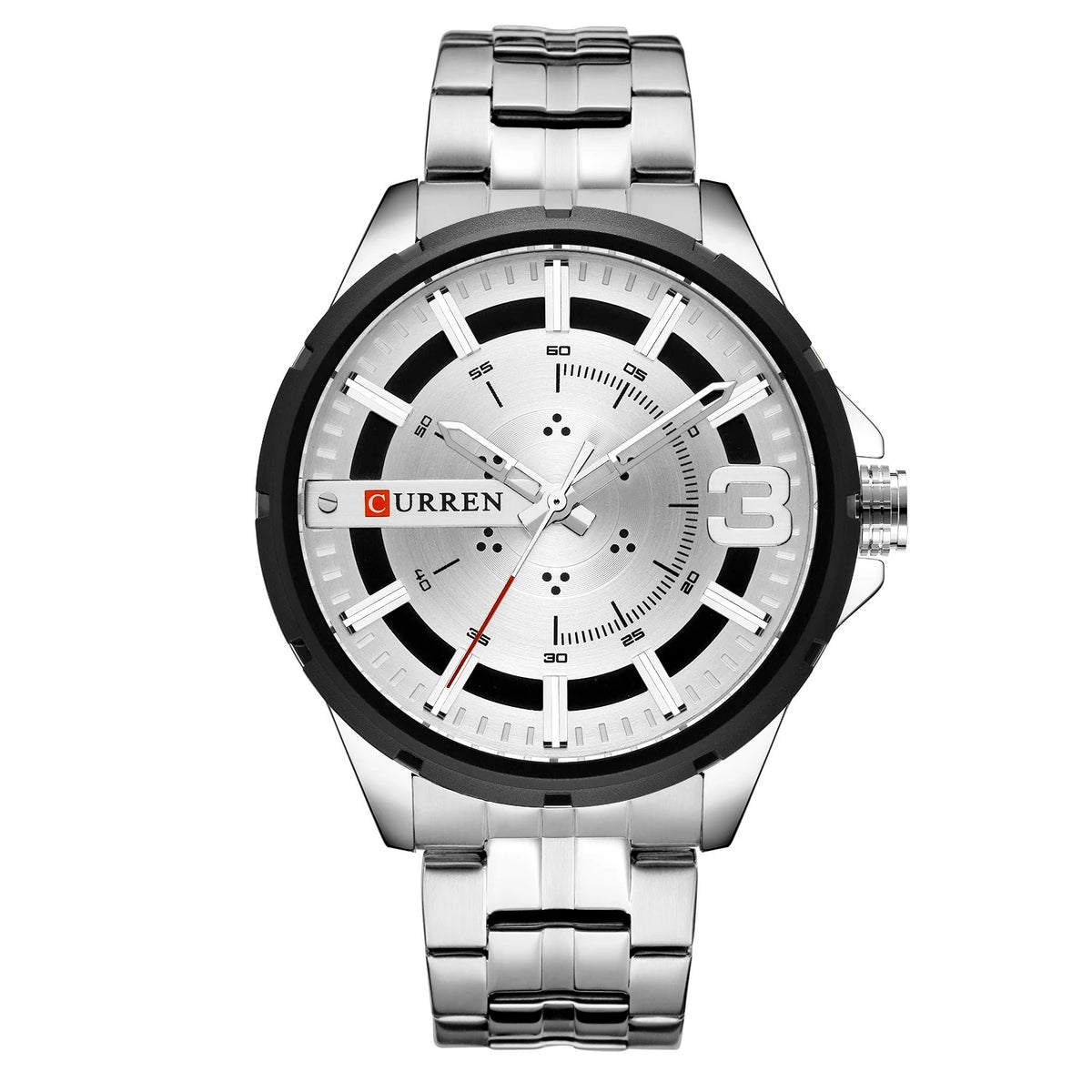 Reloj Curren 8333 Hombre Acero Números Árabes