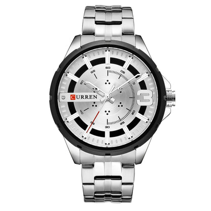Reloj Curren 8333 Hombre Acero Números Árabes
