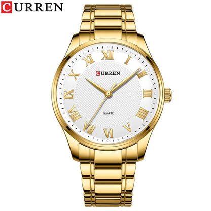 Reloj Curren 8409 Hombre Acero Números Romanos