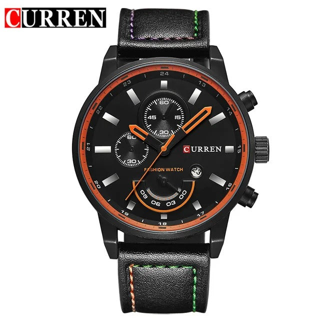 Reloj Curren 8217 Hombre Acero Cronógrafo Delgado — Foucault Valdivia