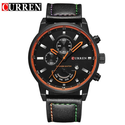 Reloj Curren 8217 Hombre Acero Cronógrafo Delgado — Foucault Valdivia