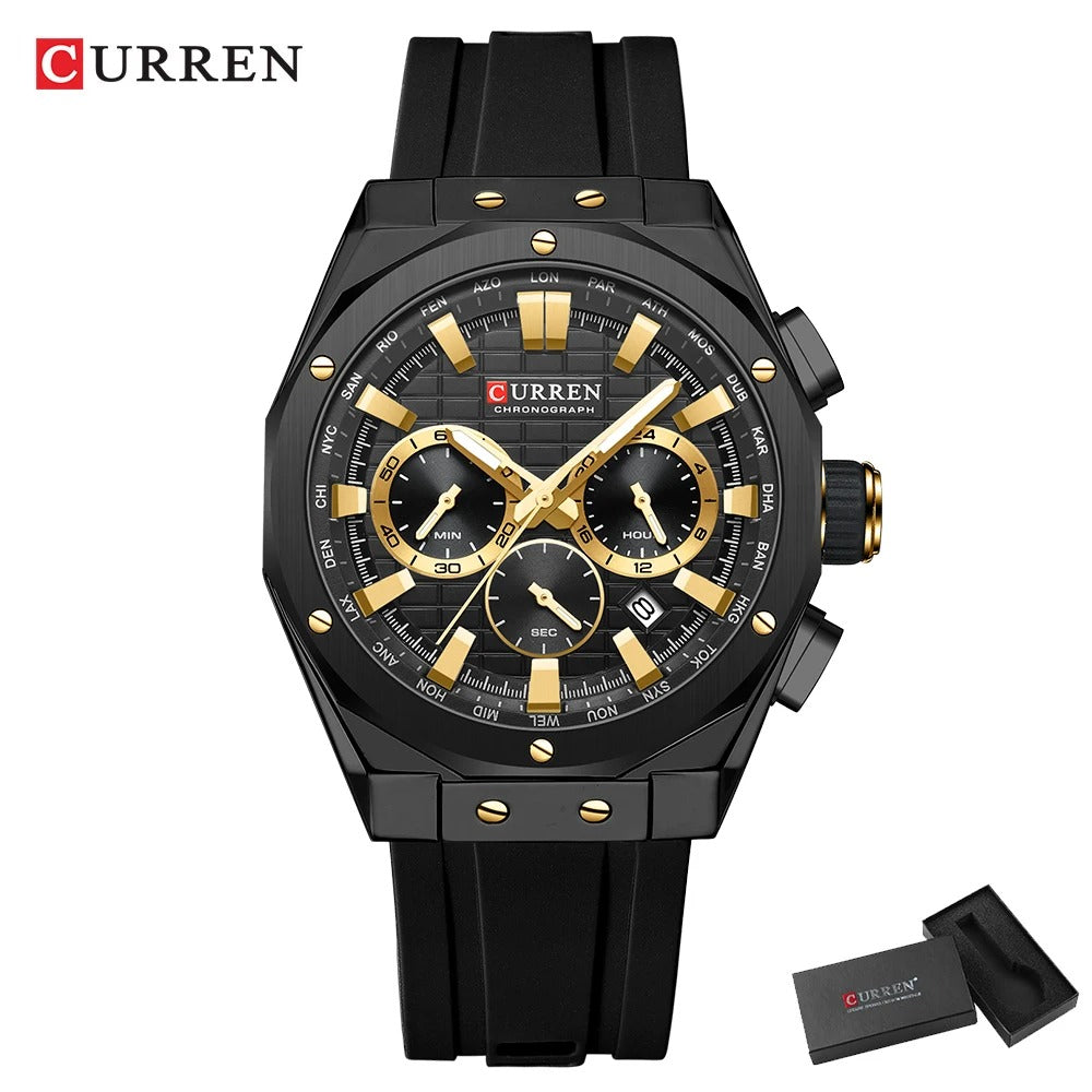 Reloj Curren Hombre Silicona Militar Luminoso