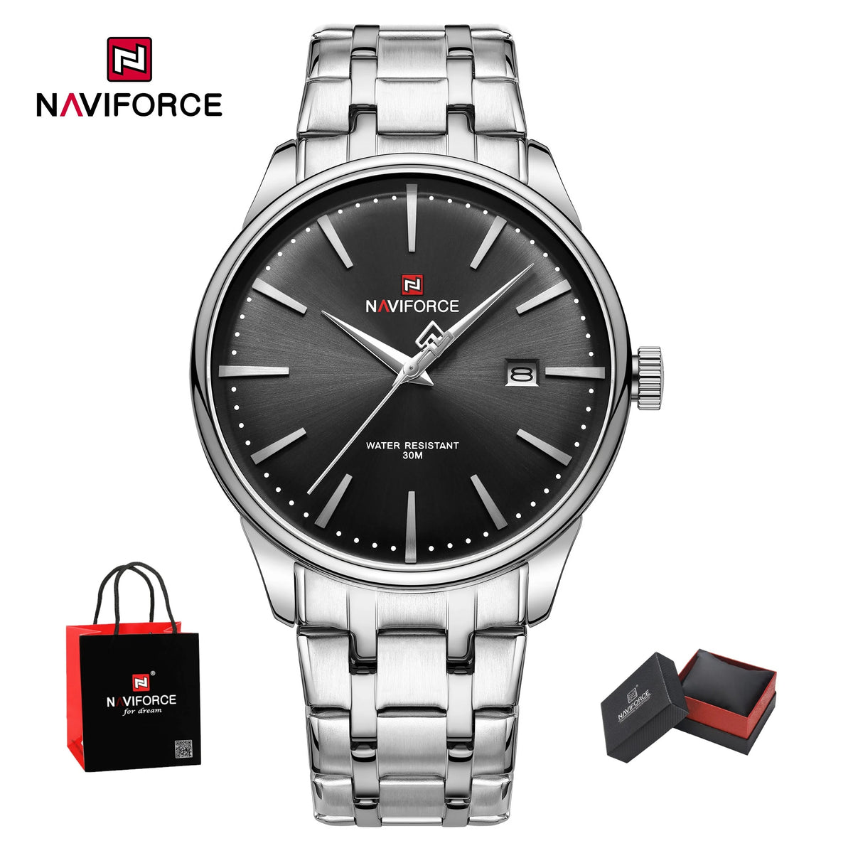 Reloj Naviforce NF9230 Hombre Acero con Caja de Regalo