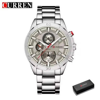Reloj Curren 8275 Hombre Acero Tres Esferas