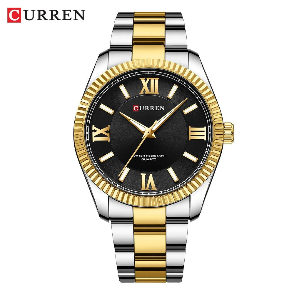 Reloj Curren 8453 Hombre Acero Números Romanos