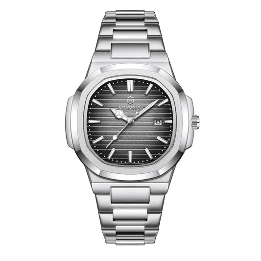 Reloj PENGAGAR 610 Hombre Acero Inoxidable Cuarzo – Resistente al Agua 3ATM, Luminoso, Fecha y Día