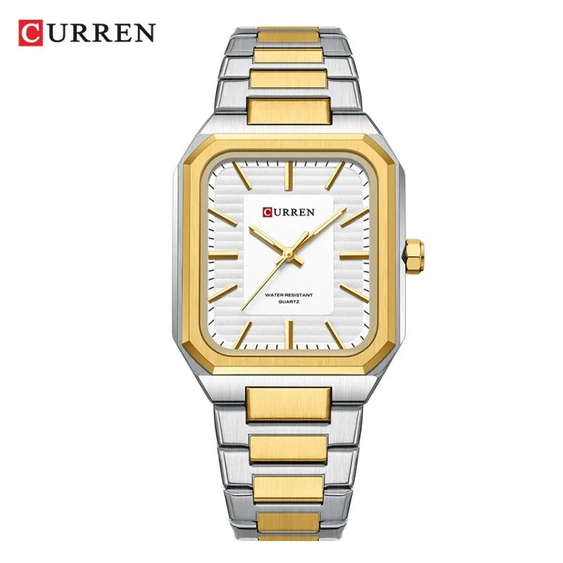Reloj Curren 8457 Hombre Acero Esfera Cuadrada