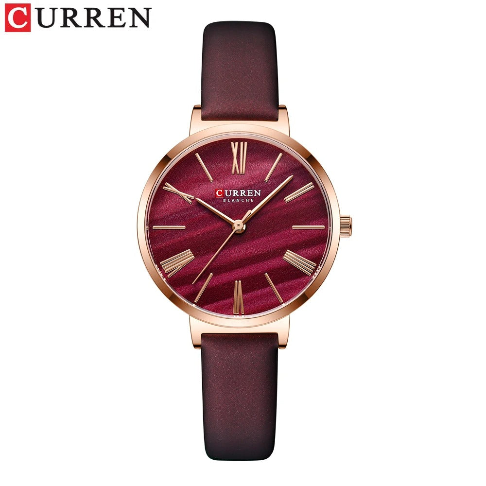 Reloj Curren 9076 Mujer Cuero Genuino